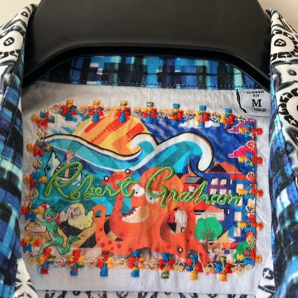 Robert Graham Men’s Short Sleeve Multicolor Shirt - Picture 6 of 7